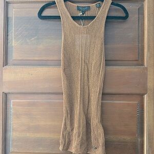 NWT Ted Baker Knit Metallic Racer Tank